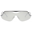 Ferrari - Ferrari Sunglasses in Black Metal with Mirror Lenses - Sunglasses - Ferrari Eyewear