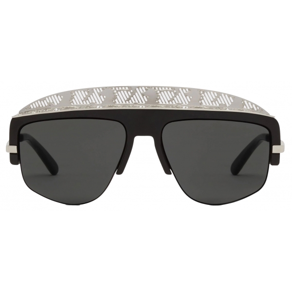 Ferrari - Ferrari Sunglasses in Black Metal with Red Mirror Grey Lenses - Sunglasses - Ferrari Eyewear