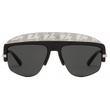 Ferrari - Ferrari Sunglasses in Black Metal with Red Mirror Grey Lenses - Sunglasses - Ferrari Eyewear