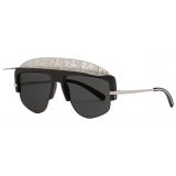 Ferrari - Ferrari Sunglasses in Black Metal with Red Mirror Grey Lenses - Sunglasses - Ferrari Eyewear