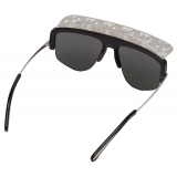 Ferrari - Ferrari Sunglasses in Black Metal with Red Mirror Grey Lenses - Sunglasses - Ferrari Eyewear