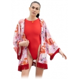 Grace - Grazia di Miceli - Itsukushima Oriental Print Women's Kimono - Luxury Collection - Made in Italy - High Quality