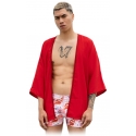 Grace - Grazia di Miceli - Men's Kimono "Hiloya" Red - Luxury Collection - Made in Italy - High Quality