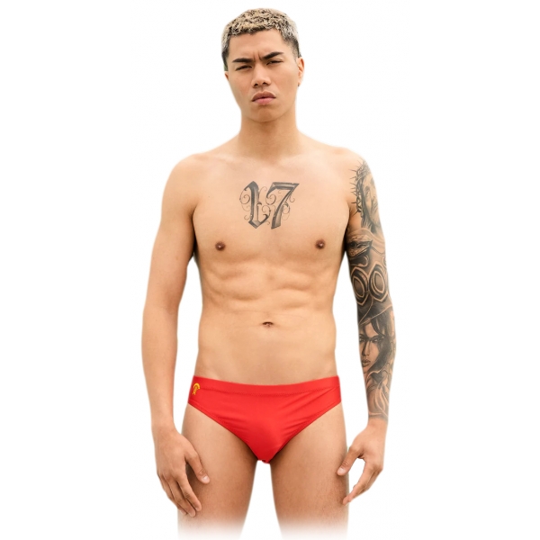 Grace - Grazia di Miceli - Red Osaka Men's Briefs - Luxury Collection - Made in Italy - High Quality