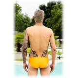 Grace - Grazia di Miceli - Yellow Osaka Men's Briefs - Luxury Collection - Made in Italy - High Quality