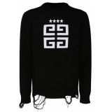 Givenchy - Black and White Cotton 4G Stars Pullover - Givenchy Exclusive Luxury Collection