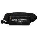 Dolce & Gabbana - Borsa con Cintura e Logo in Rilievo con Finiture in Pelle Nera - Dolce & Gabbana Exclusive Luxury Collection