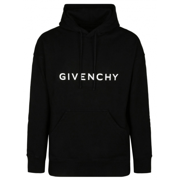 Givenchy - Black Logo Print Hoodie - Givenchy Exclusive Luxury Collection