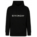 Givenchy - Felpa con Cappuccio con Stampa Logo Nero - Givenchy Exclusive Luxury Collection