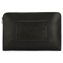 Dolce & Gabbana - Black Leather Pouch - Dolce & Gabbana Exclusive Luxury Collection