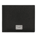 Dolce & Gabbana - Black Calf Leather Bi-Fold Wallet - Dolce & Gabbana Exclusive Luxury Collection