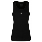 Givenchy - Black Ribbed Cotton Blend Tank Top - Givenchy Exclusive Luxury Collection