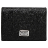 Dolce & Gabbana - Black Calf Leather Bi-Fold Wallet - Dolce & Gabbana Exclusive Luxury Collection