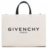 Givenchy - Beige and Black Medium Canvas G-Tote - Givenchy Exclusive Luxury Collection