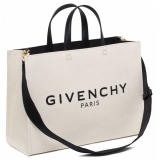 Givenchy - Beige and Black Medium Canvas G-Tote - Givenchy Exclusive Luxury Collection