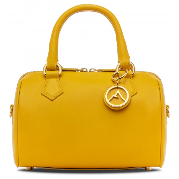 Avvenice - Thesaura - Premium Leather Bag - Yellow - Handmade in Italy - Exclusive Luxury Collection