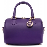 Avvenice - Thesaura - Borsa in Pelle Premium - Viola - Handmade in Italy - Exclusive Luxury Collection