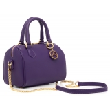 Avvenice - Thesaura - Borsa in Pelle Premium - Viola - Handmade in Italy - Exclusive Luxury Collection