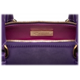 Avvenice - Thesaura - Borsa in Pelle Premium - Viola - Handmade in Italy - Exclusive Luxury Collection