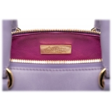 Avvenice - Thesaura - Premium Leather Bag - Lilac - Handmade in Italy - Exclusive Luxury Collection