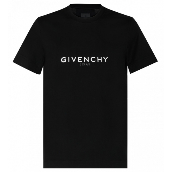 Givenchy - T-Shirt con Stampa Logo Nero - Givenchy Exclusive Luxury Collection