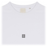 Givenchy - T-Shirt Bianca a Maniche Lunghe con Logo - Givenchy Exclusive Luxury Collection