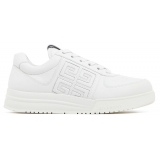 Givenchy - Sneakers Basse in Pelle di Vitello Bianca 4G - Givenchy Exclusive Luxury Collection