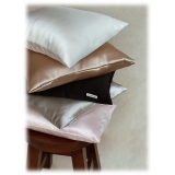 by Dariia Day - Pure Silk Pillow - Midnight Black - Fashion - Mulberry Silk - Artisan Silk Pillow - Luxury