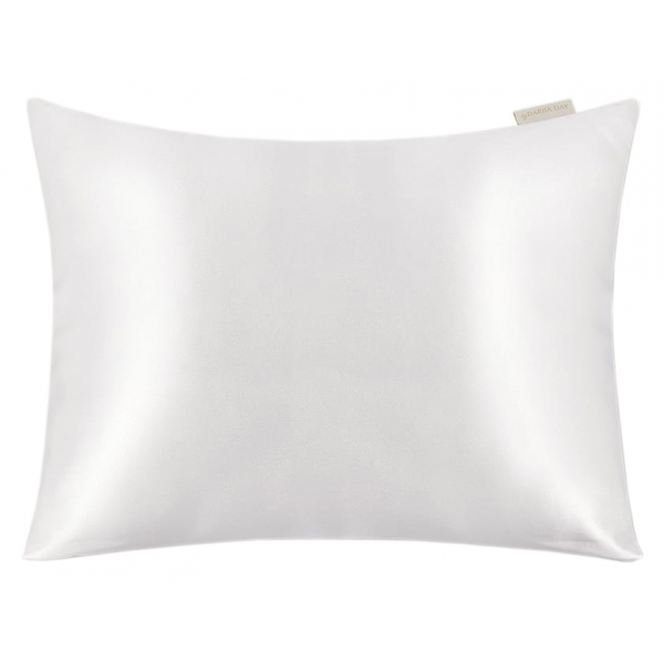 by Dariia Day - Pure Silk Pillow - Powder White - Fashion - Mulberry Silk - Artisan Silk Pillow - Luxury