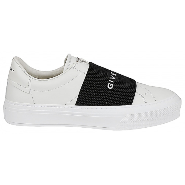 Givenchy - White and Black Calf Leather City Sport Sneakers - Givenchy Exclusive Luxury Collection