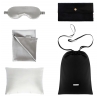 by Dariia Day - Set da Viaggio in Seta - Argento Grigio - Set da Viaggio in Seta Gelso - Fascia e Scrunchie di Seta - Luxury