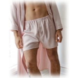 by Dariia Day - Boxer in Seta - Rosa Cipria - Seta Gelso - Boxer di Seta Artigianale - Luxury