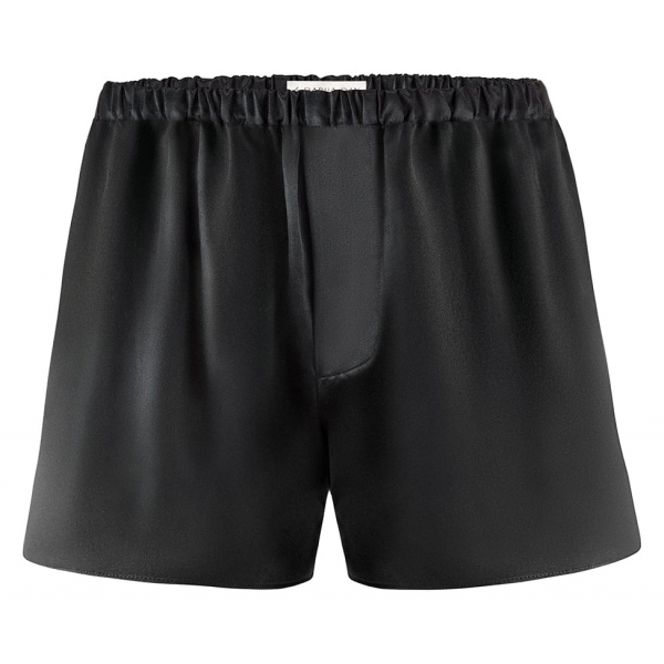 by Dariia Day - Silk Boxers - Midnight Black - Fashion - New Collection - Mulberry Silk - Artisan Silk Boxers - Luxury