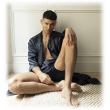 by Dariia Day - Silk Boxers - Midnight Black - Fashion - New Collection - Mulberry Silk - Artisan Silk Boxers - Luxury