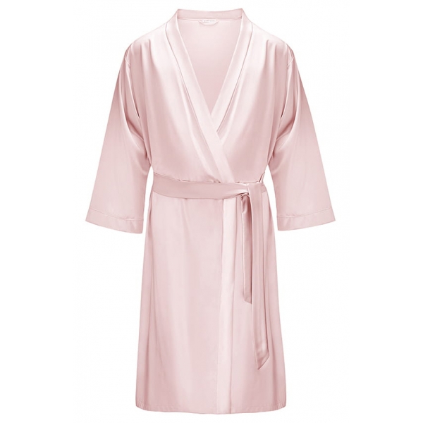 by Dariia Day - Long Silk Robe - Blush Pink - Fashion - New Collection - Mulberry Silk - Artisan Silk Robe - Luxury