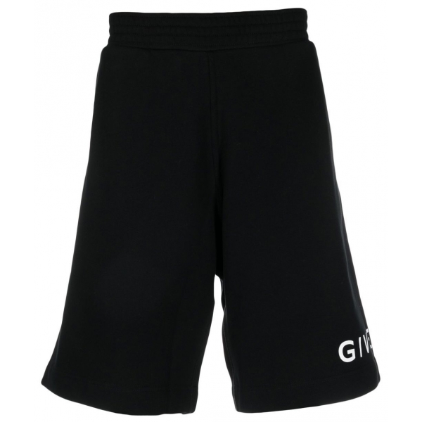 Givenchy - Bermuda Shorts in Jersey con Stampa Logo - Givenchy Exclusive Luxury Collection