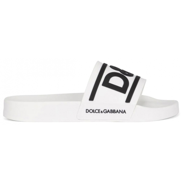 Dolce & Gabbana - Ciabatte da Donna in Bianco e Nero - Dolce & Gabbana Exclusive Luxury Collection