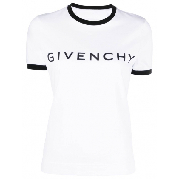 Givenchy - T-Shirt in Cotone con Stampa Logo - Givenchy Exclusive Luxury Collection