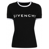 Givenchy - T-Shirt in Cotone con Stampa Logo - Givenchy Exclusive Luxury Collection