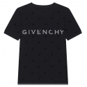 Givenchy - T-Shirt Aderente a Doppio Strato in Cotone con Tulle 4G - Givenchy Exclusive Luxury Collection