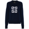 Givenchy - Maglione in Cashmere 4G Blu Navy - Givenchy Exclusive Luxury Collection