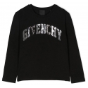 Givenchy - T-Shirt a Maniche Lunghe per Bambini in Nero - Givenchy Exclusive Luxury Collection