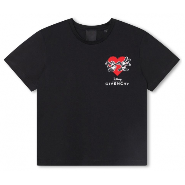 Givenchy - T-Shirt a Maniche Corte per Bambini in Nero - Givenchy Exclusive Luxury Collection