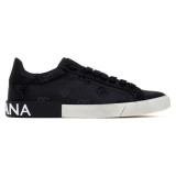 Dolce & Gabbana - Black Cordura Portofino Vintage Sneakers - Dolce & Gabbana Exclusive Luxury Collection
