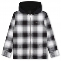 Givenchy - Kids Hooded Overshirt in Black and White - Givenchy Exclusive Luxury Collection