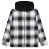 Givenchy - Kids Hooded Overshirt in Black and White - Givenchy Exclusive Luxury Collection