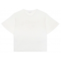 Chloé - T-Shirt con Logo Intagliato Ricamato Bianco - Chloé Exclusive Luxury Collection