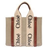 Chloé - Borsa Tote Woody in Lino - Chloé Exclusive Luxury Collection