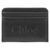 Chloé - Portacarte in Pelle con Logo Ricamato Nero - Chloé Exclusive Luxury Collection