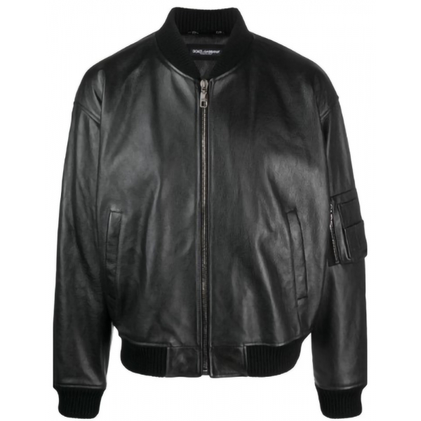 Dolce & Gabbana - Black Leather Jacket - Dolce & Gabbana Exclusive Luxury Collection